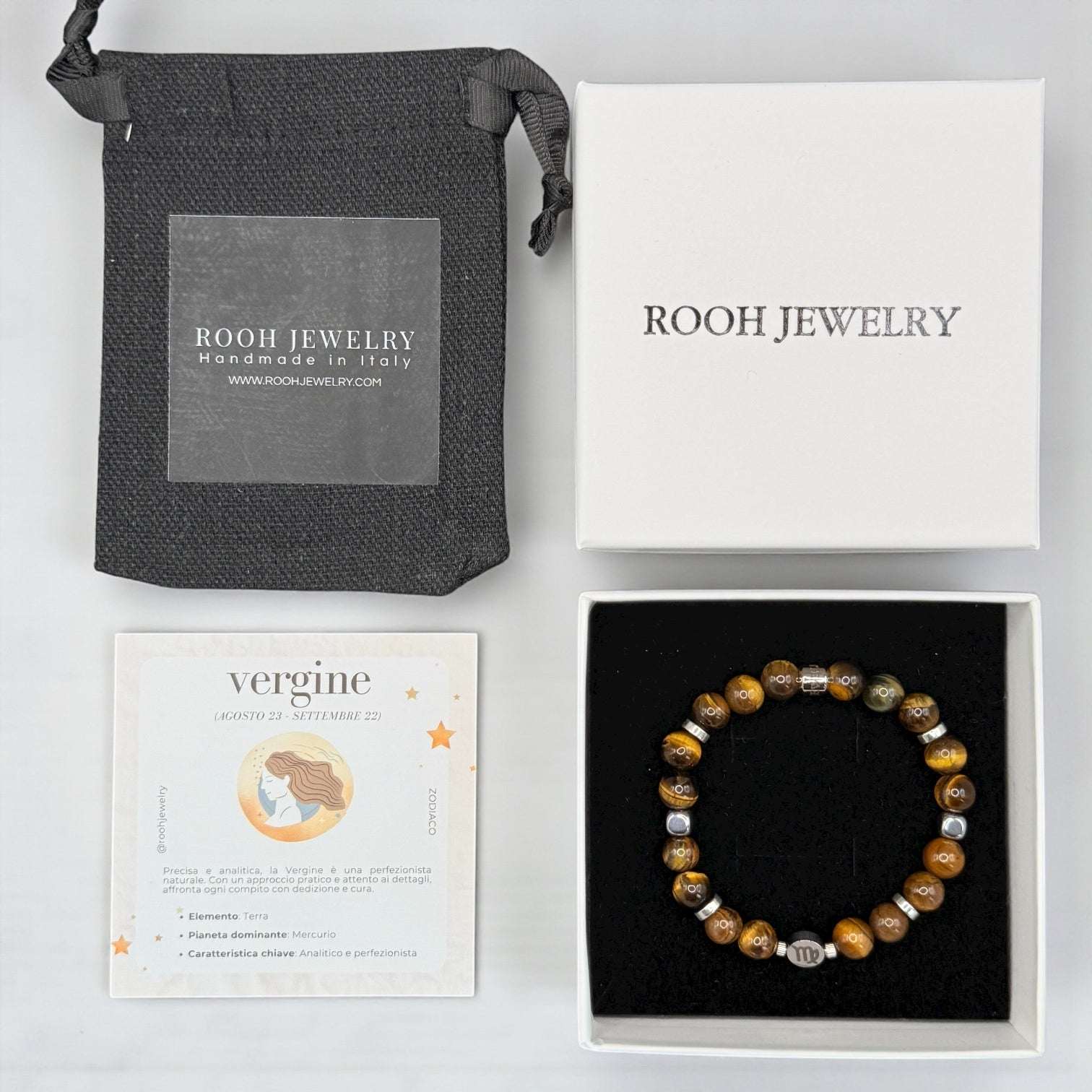 Vergine – Bracciale Zodiacale con Bigliettino del Segno