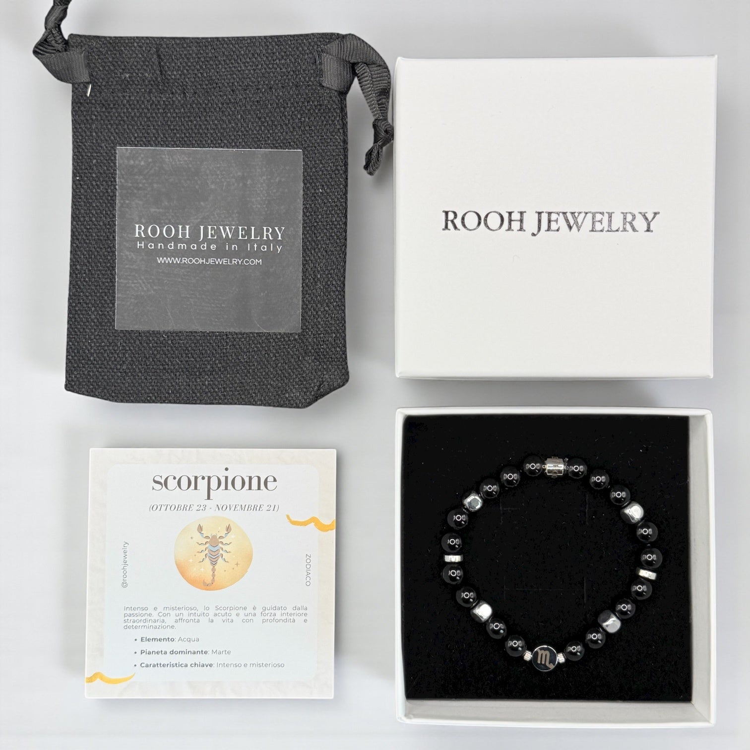 Scorpione – Bracciale Zodiacale con Bigliettino del Segno