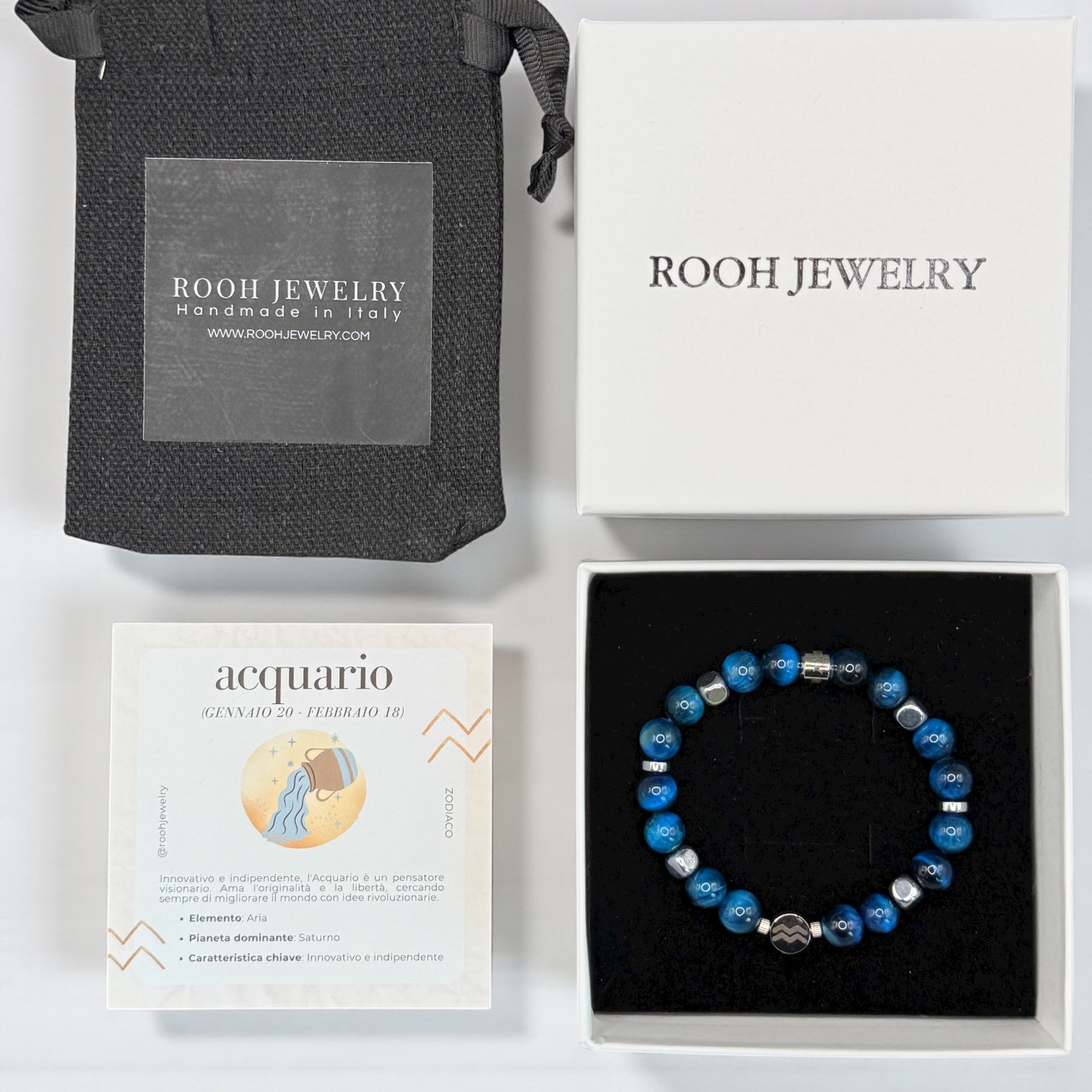 Acquario – Bracciale Zodiacale con Bigliettino del Segno