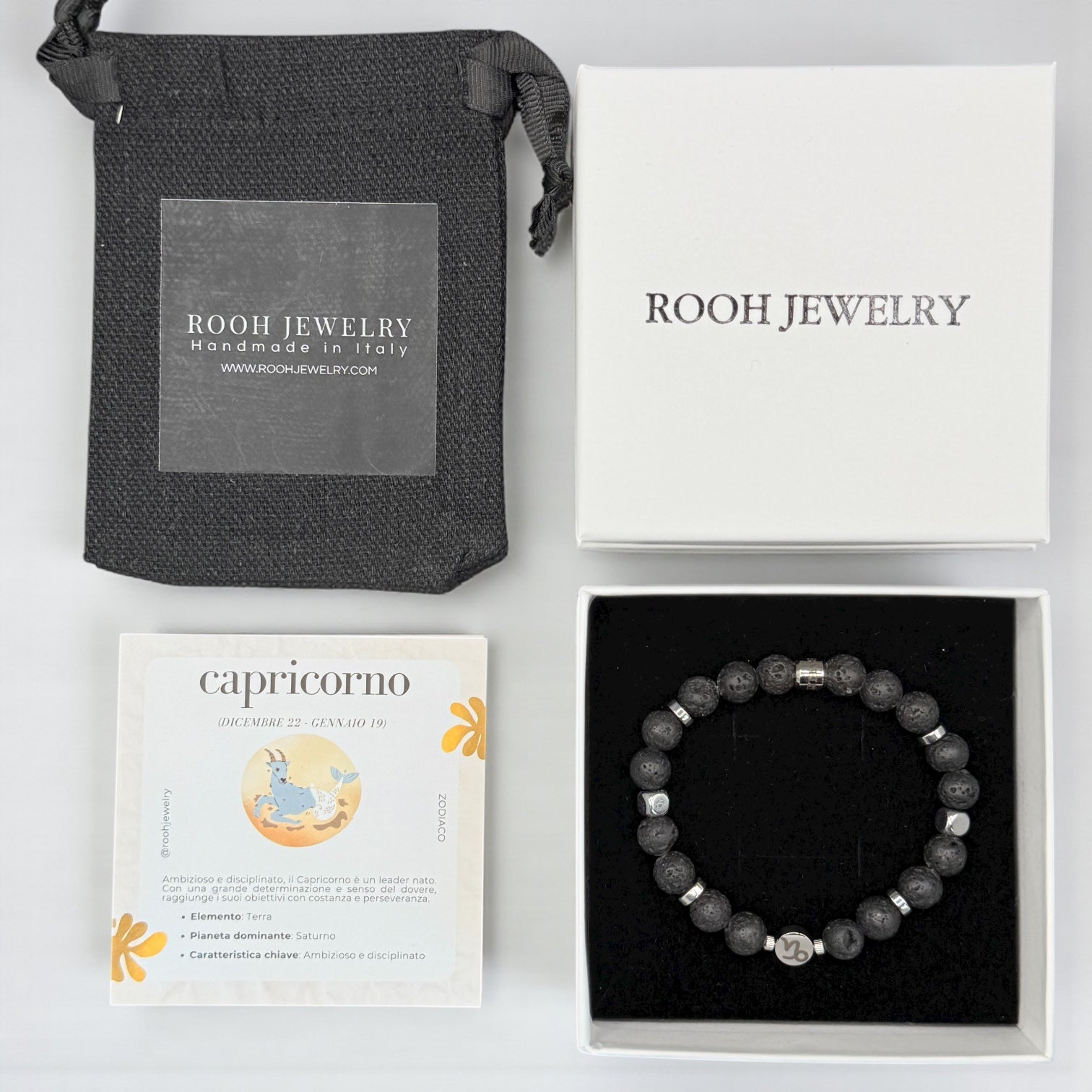 Capricorno – Bracciale Zodiacale con Bigliettino del Segno