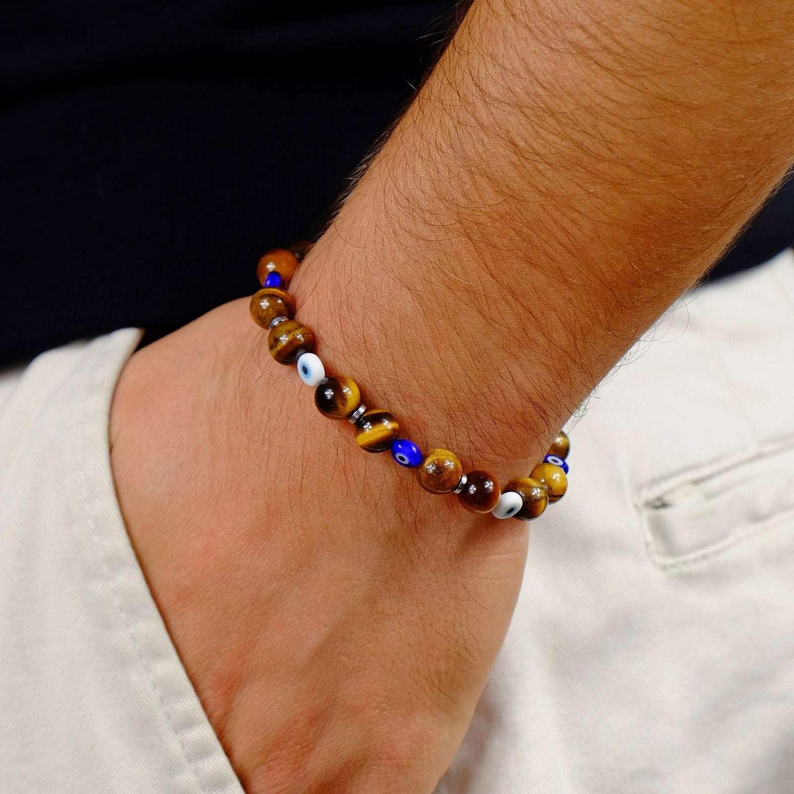 AEGIS – Bracciale Protettivo con Occhio Greco e Occhio di Tigre - Rooh Jewelry