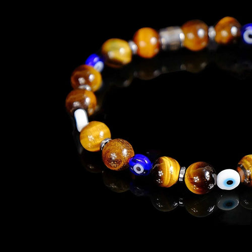 AEGIS – Bracciale Protettivo con Occhio Greco e Occhio di Tigre - Rooh Jewelry