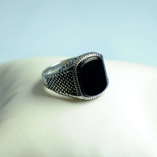 Anello Black Onyx - Rooh Jewelry