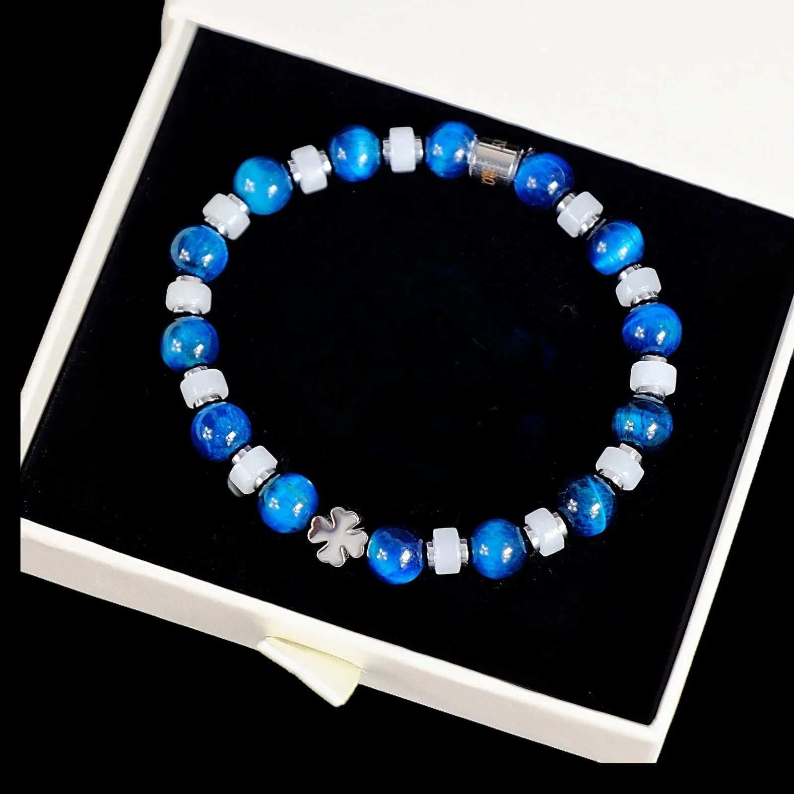 FORTUNA – Bracciale con Quadrifoglio e Pietre Naturali - Rooh Jewelry