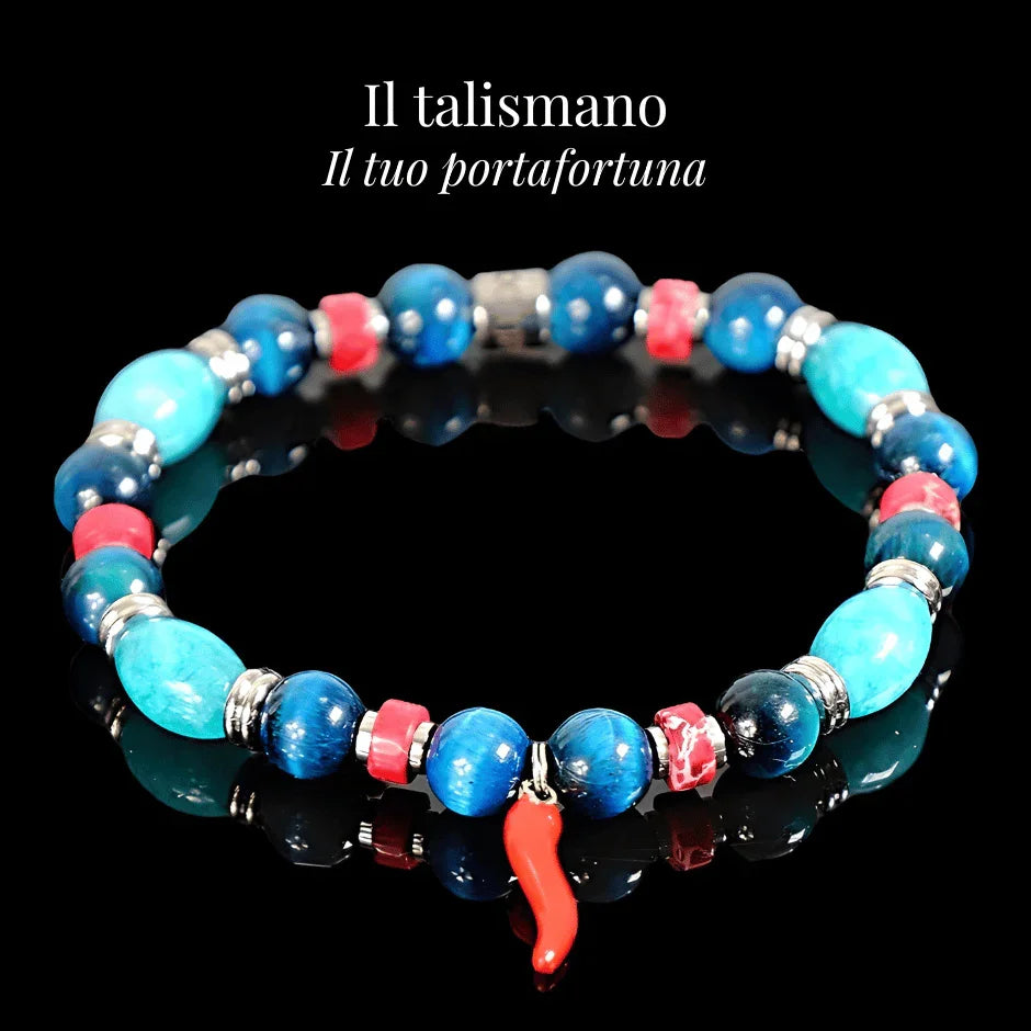 IL TALISMANO – Bracciale con Cornetto e Pietre Portafortuna - Rooh Jewelry